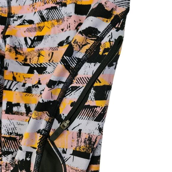Lululemon Leggings Womens 6 Sun Runner 17" Inversion Black Stripe Mesh Crop - Picture 5 of 10